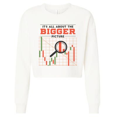 Stock Market Graph Bigger Picture Cropped Pullover Crew