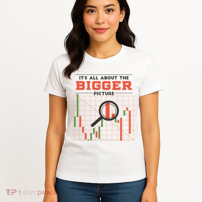 Stock Market Graph Bigger Picture Womens T-Shirt
