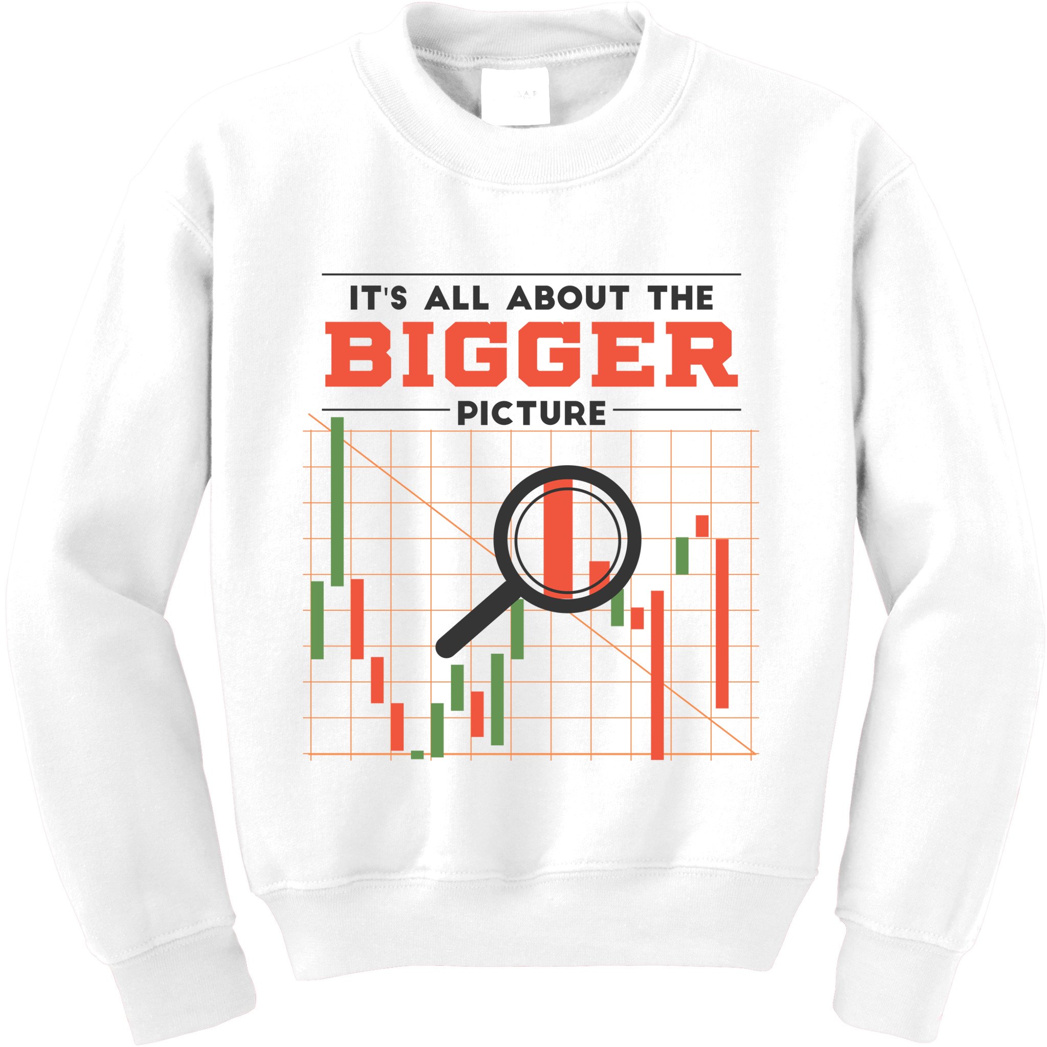 Stock Market Graph Bigger Picture Kids Sweatshirt