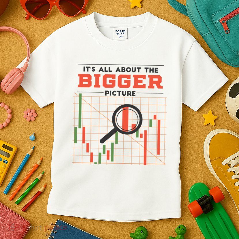 Stock Market Graph Bigger Picture Kids T-Shirt