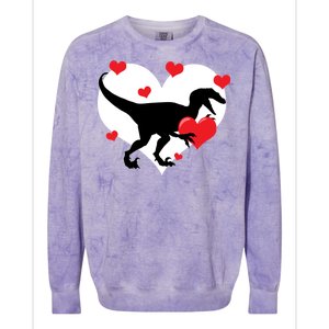 Stole My Heart Cute Dinosaur Colorblast Crewneck Sweatshirt