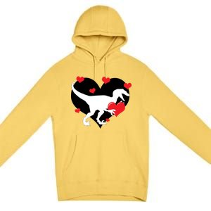 Stole My Heart Cute Dinosaur Premium Pullover Hoodie