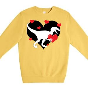 Stole My Heart Cute Dinosaur Premium Crewneck Sweatshirt