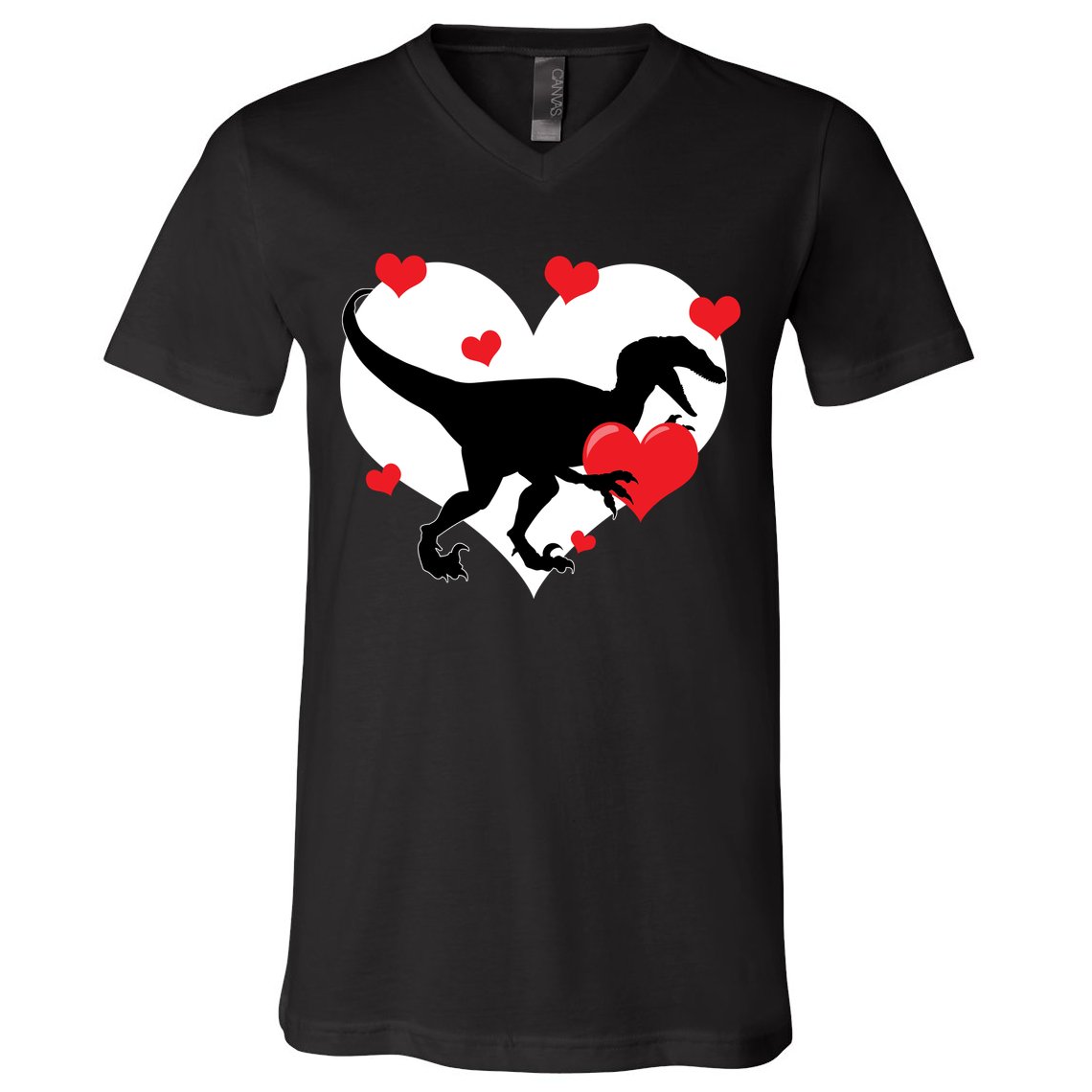 Stole My Heart Cute Dinosaur V-Neck T-Shirt