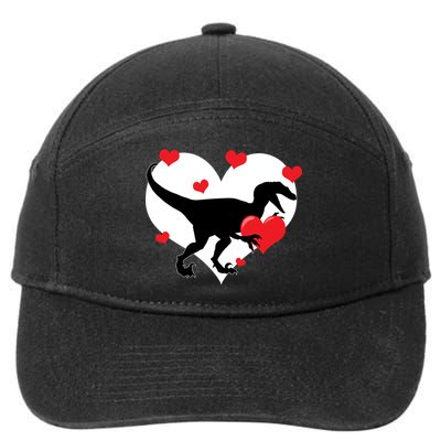 Stole My Heart Cute Dinosaur 7-Panel Snapback Hat