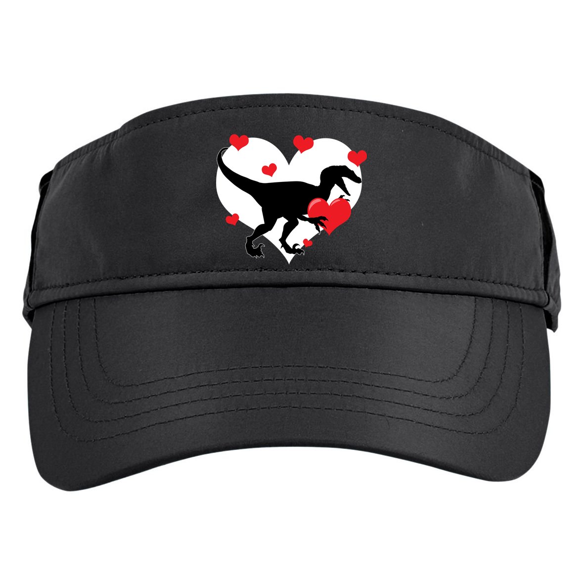 Stole My Heart Cute Dinosaur Adult Drive Performance Visor