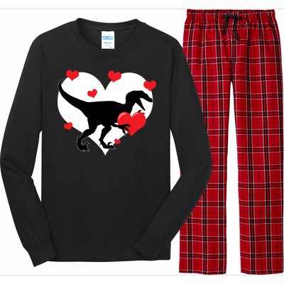 Stole My Heart Cute Dinosaur Long Sleeve Pajama Set