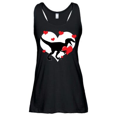 Stole My Heart Cute Dinosaur Ladies Essential Flowy Tank