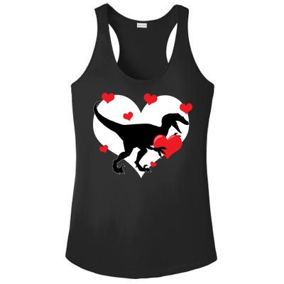 Stole My Heart Cute Dinosaur Ladies PosiCharge Competitor Racerback Tank