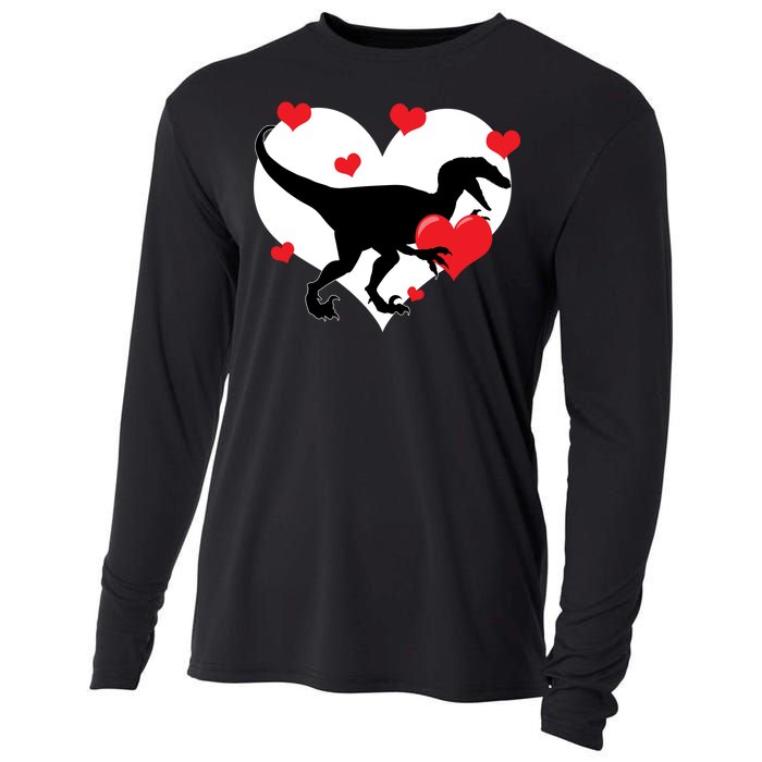 Stole My Heart Cute Dinosaur Cooling Performance Long Sleeve Crew