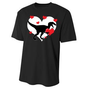 Stole My Heart Cute Dinosaur Performance Sprint T-Shirt