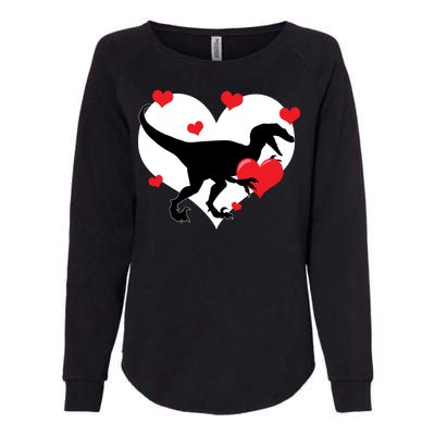 Stole My Heart Cute Dinosaur Womens California Wash Sweatshirt