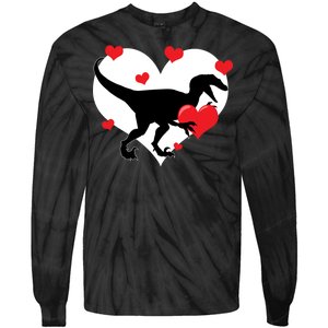 Stole My Heart Cute Dinosaur Tie-Dye Long Sleeve Shirt