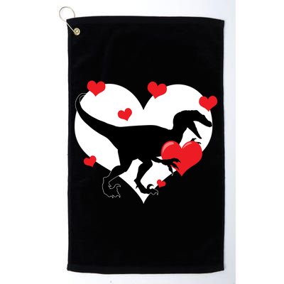 Stole My Heart Cute Dinosaur Golf Towel