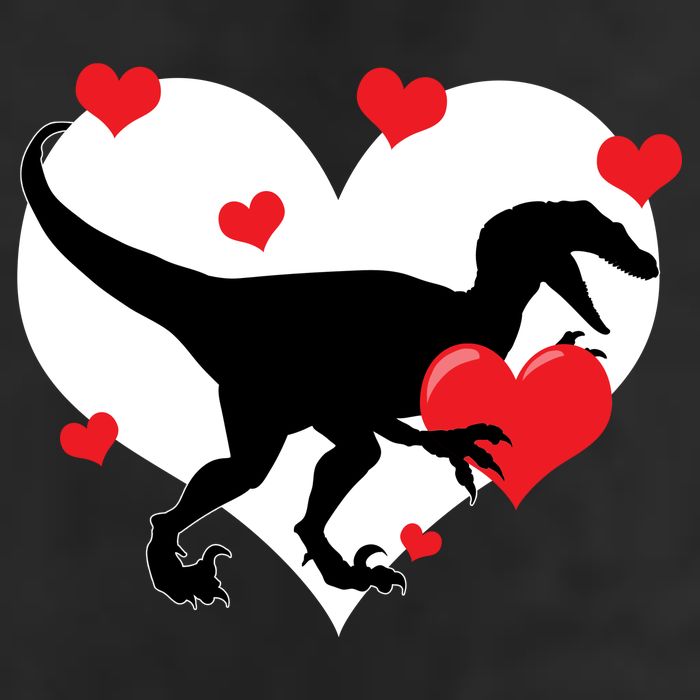 Stole My Heart Cute Dinosaur Golf Towel