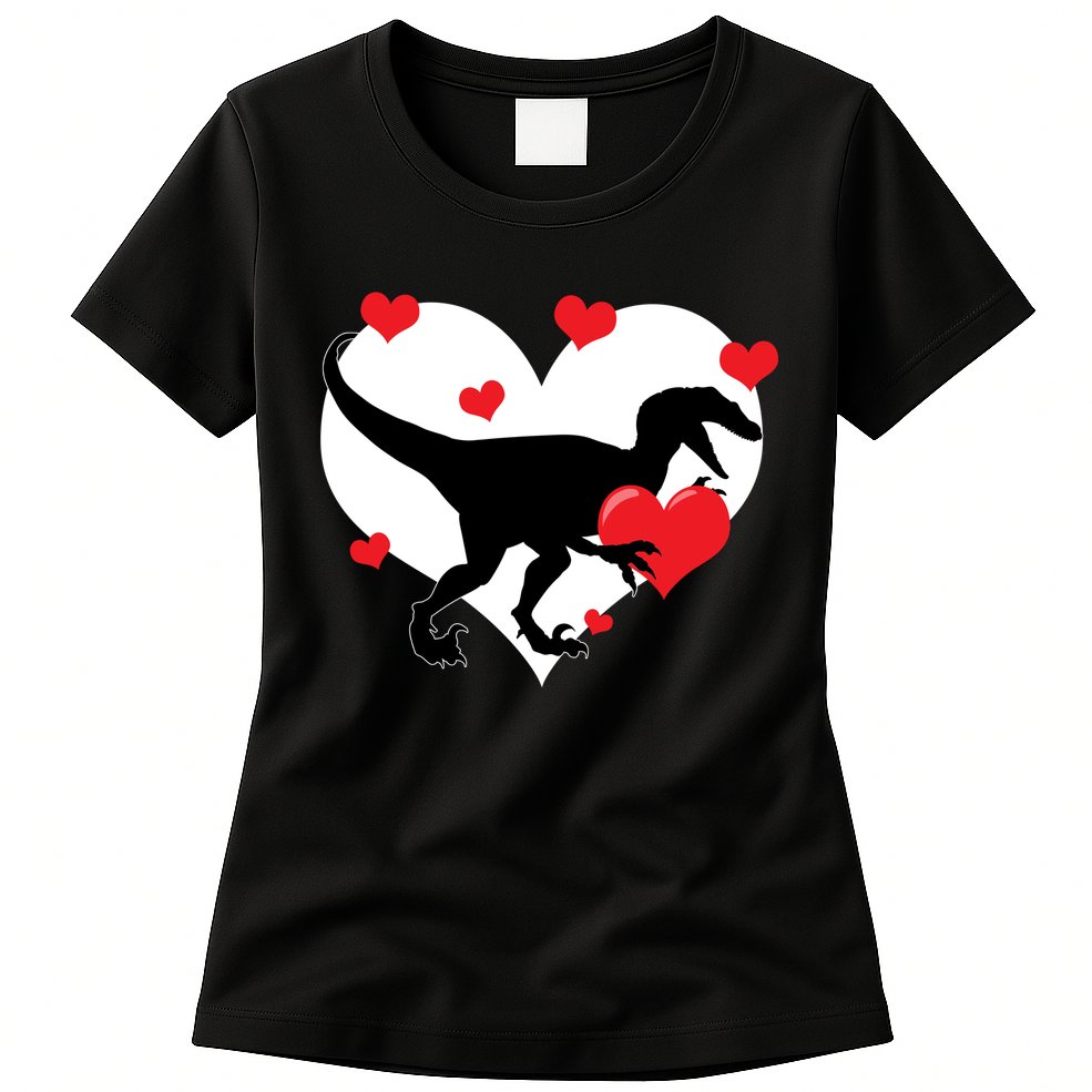 Stole My Heart Cute Dinosaur Womens T-Shirt