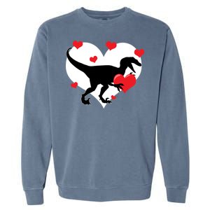 Stole My Heart Cute Dinosaur Garment-Dyed Sweatshirt