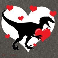 Stole My Heart Cute Dinosaur Cotton Canvas Backpack