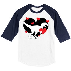 Stole My Heart Cute Dinosaur Baseball Sleeve Shirt