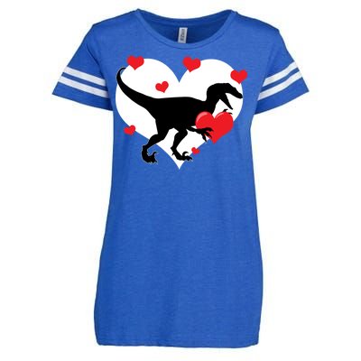 Stole My Heart Cute Dinosaur Enza Ladies Jersey Football T-Shirt