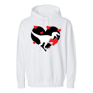 Stole My Heart Cute Dinosaur Garment-Dyed Fleece Hoodie