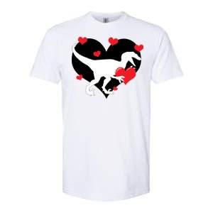 Stole My Heart Cute Dinosaur Softstyle CVC T-Shirt