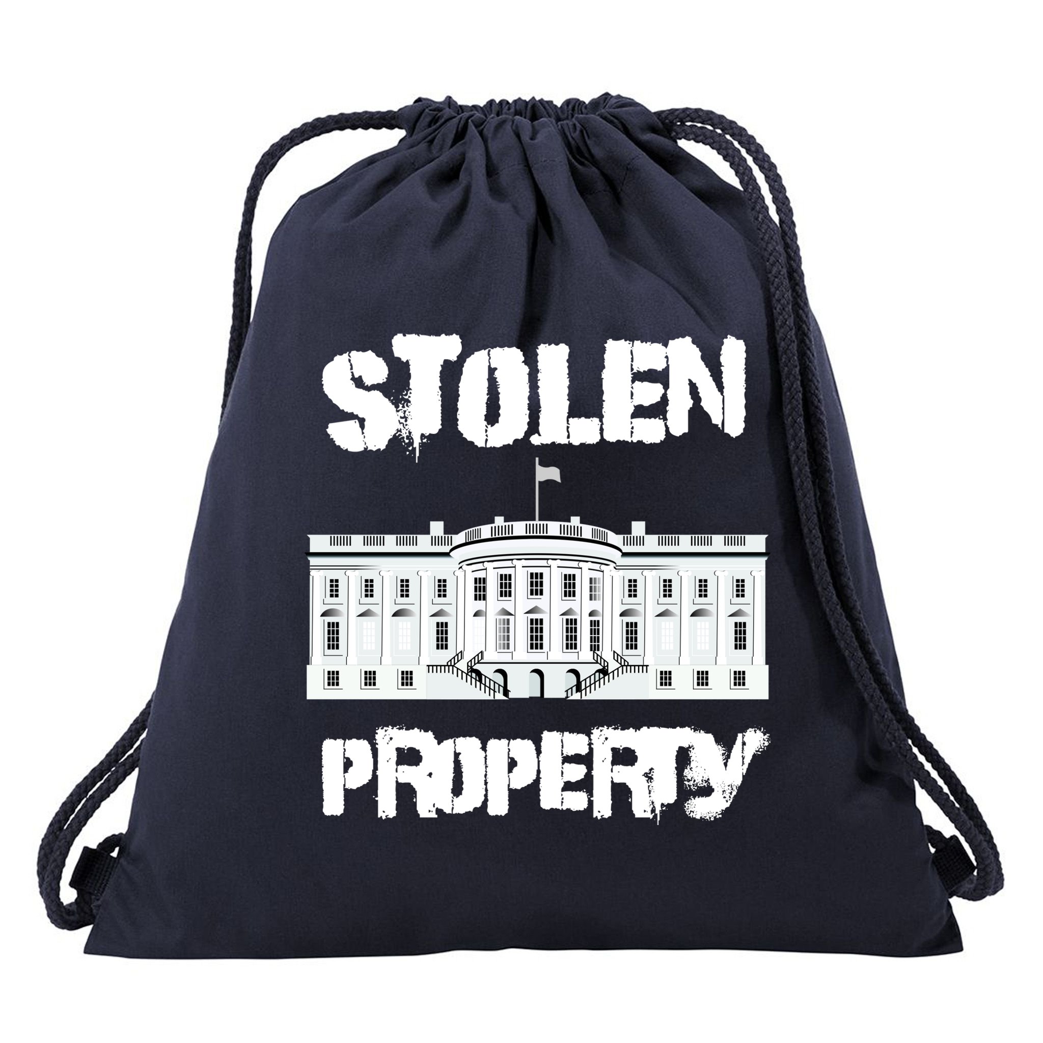 Stolen Property White House Drawstring Bag