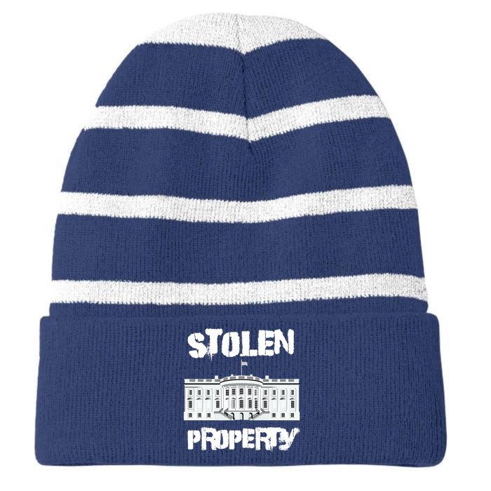 Stolen Property White House Striped Beanie with Solid Band