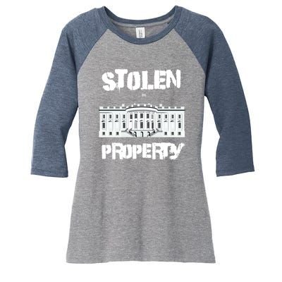 Stolen Property White House Women's Tri-Blend 3/4-Sleeve Raglan Shirt