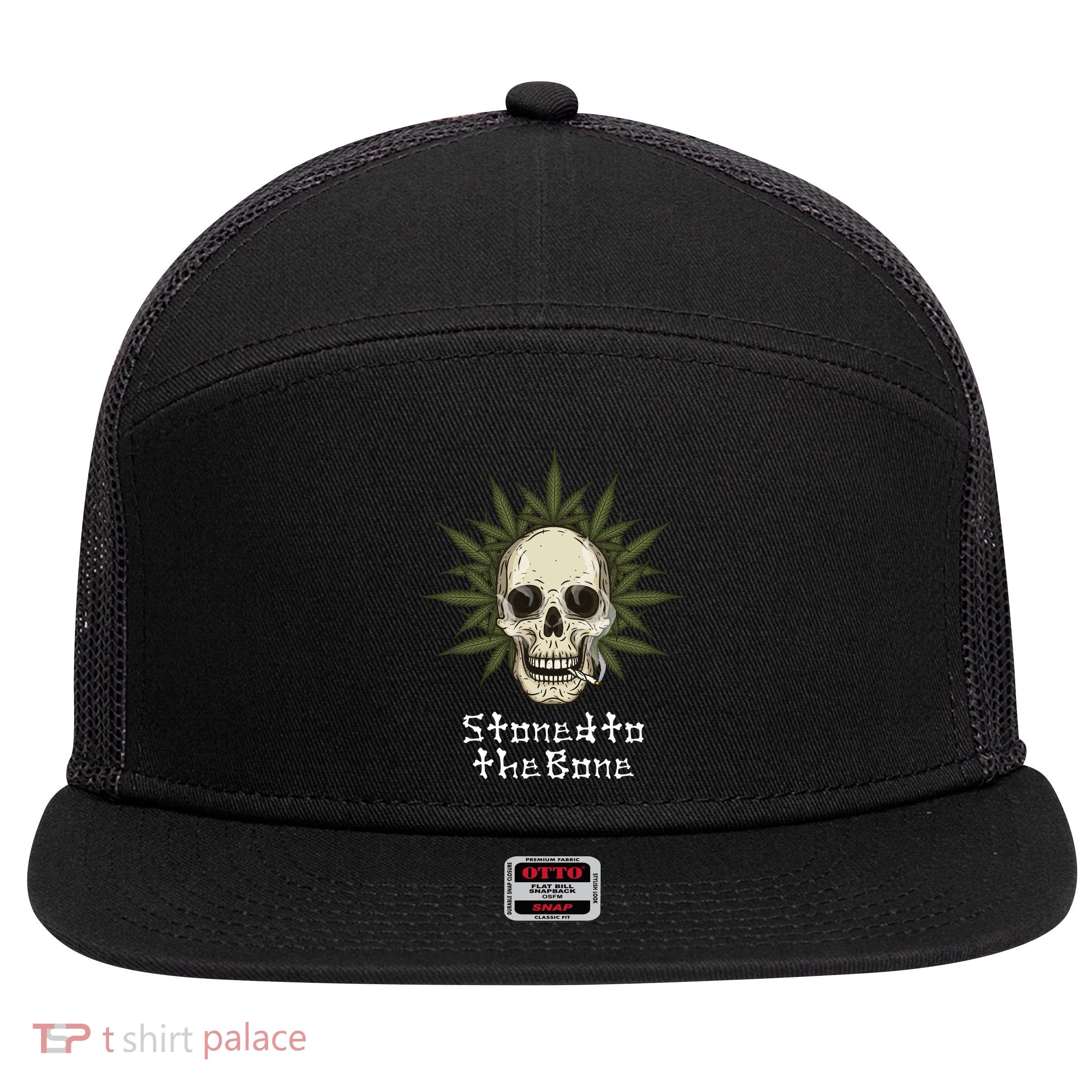 Stoned To The Bone 7 Panel Mesh Trucker Snapback Hat