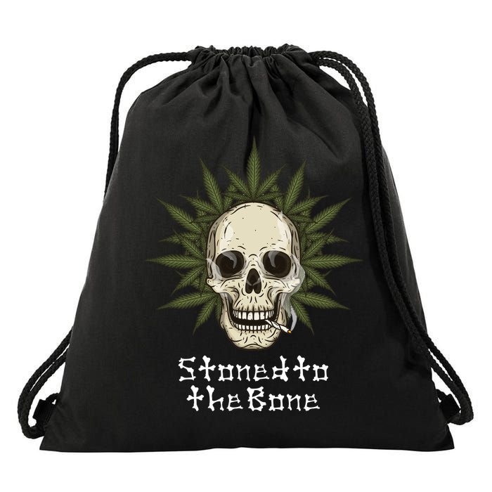 Stoned To The Bone Drawstring Bag