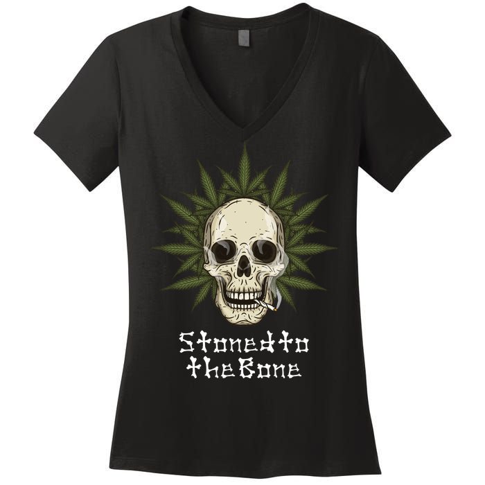 Stoned To The Bone Women's V-Neck T-Shirt