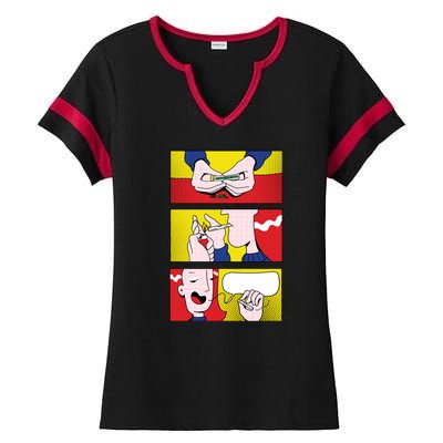 Stoner Comic Ladies Halftime Notch Neck Tee