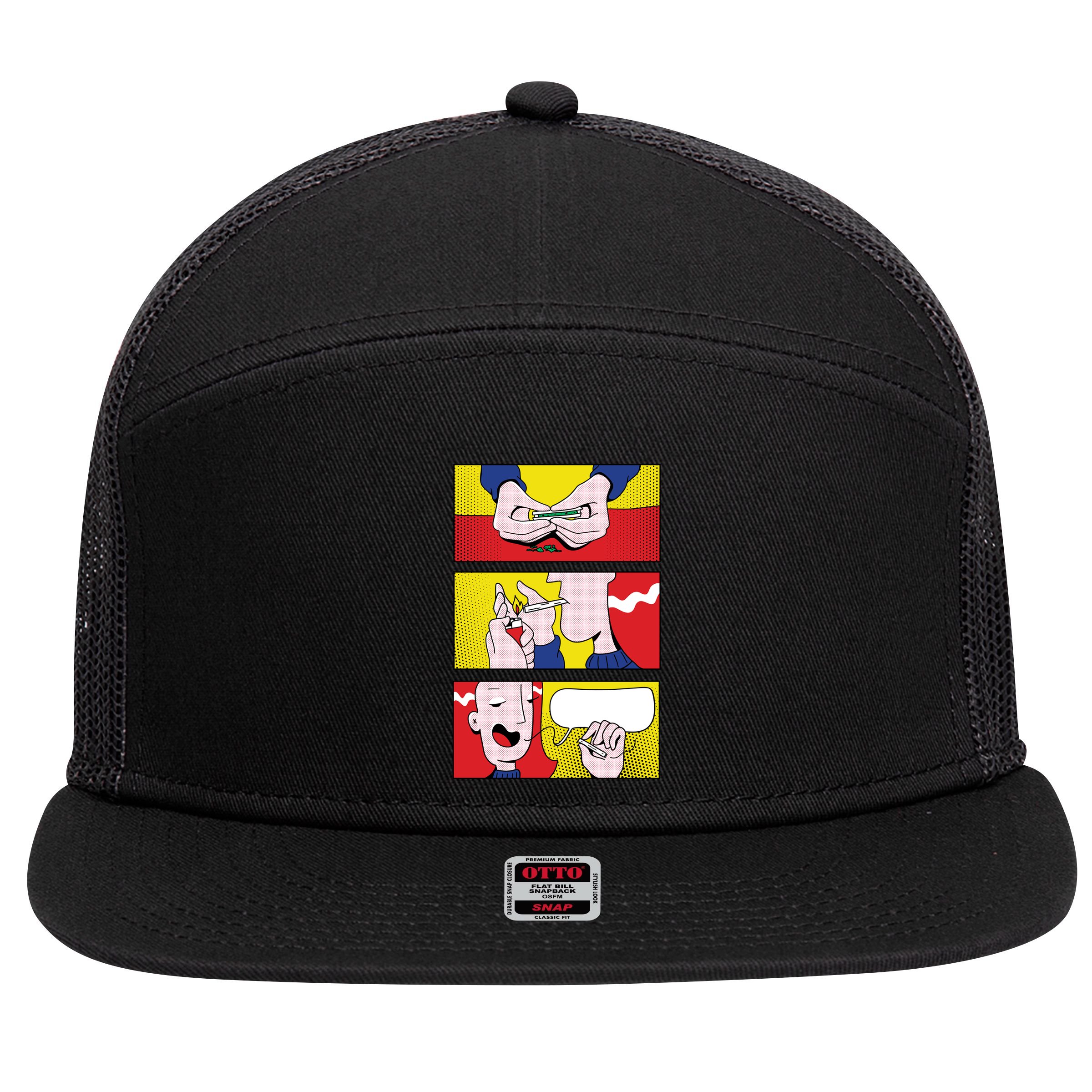 Stoner Comic 7 Panel Mesh Trucker Snapback Hat