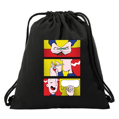 Stoner Comic Drawstring Bag