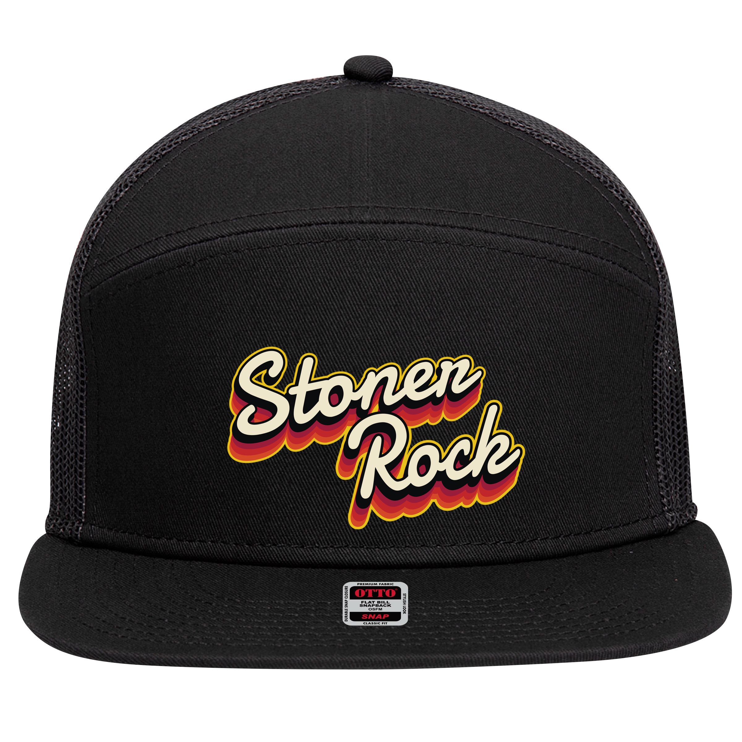 Stoner Rock 7 Panel Mesh Trucker Snapback Hat