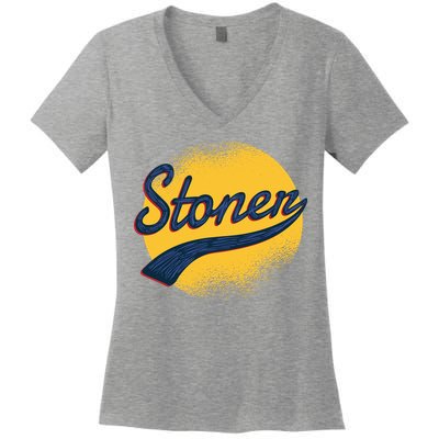 Stoner Vintage Women's V-Neck T-Shirt