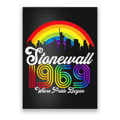 Stonewall 1969 Where Pride Began LGBT Rainbow Poster