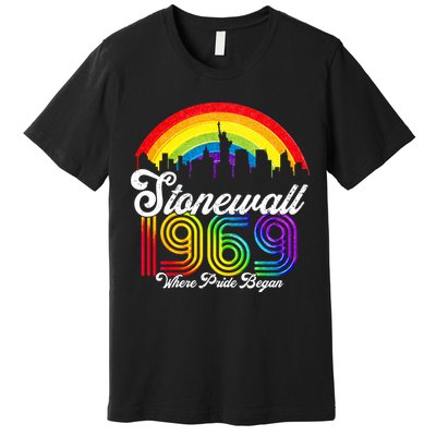 Stonewall 1969 Where Pride Began LGBT Rainbow Premium T-Shirt