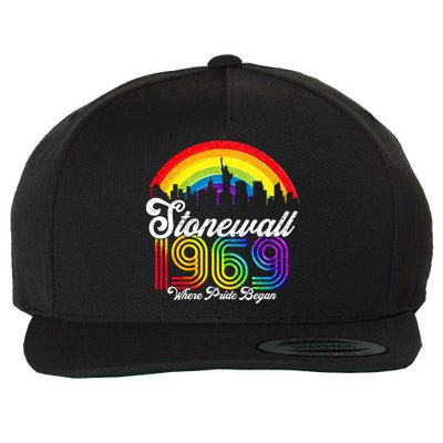 Stonewall 1969 Where Pride Began LGBT Rainbow Wool Snapback Cap