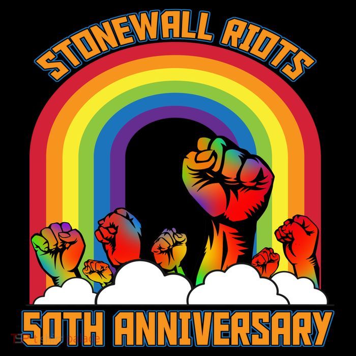 Stonewall Riots 50th Anniversary Rainbow Apron
