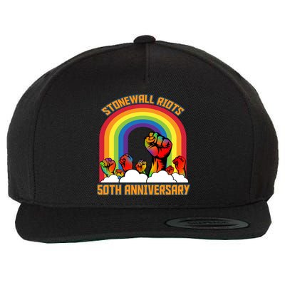 Stonewall Riots 50th Anniversary Rainbow Wool Snapback Cap