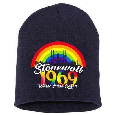 Stonewall Where Pride Began 1969 LGBT Short Acrylic Beanie