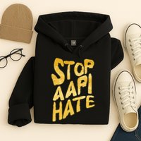 Stop AAPI Hate Painted Hoodie