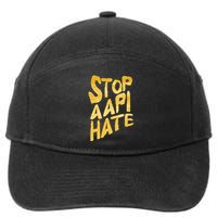 Stop AAPI Hate Painted 7-Panel Snapback Hat
