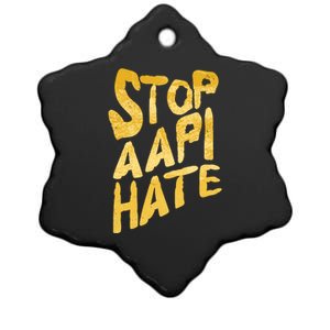 Stop AAPI Hate Painted Ceramic Star Ornament