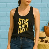 Stop AAPI Hate Painted Womens Tank Top
