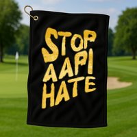 Stop AAPI Hate Painted Golf Towel