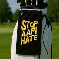 Stop AAPI Hate Painted Golf Towel