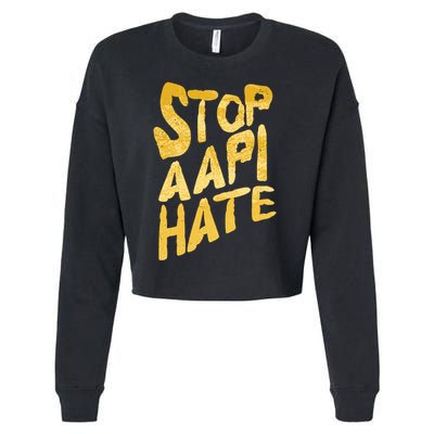 Stop AAPI Hate Painted Cropped Pullover Crew